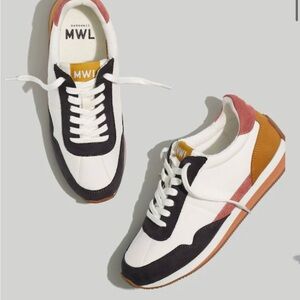 Madewell MWL Retro Sneakers in Recycled Nylon, Nubuck and Suede